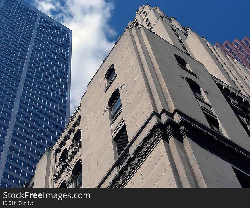 Classic buildings and skyscrapers mix in downtown Toronto, Ontario, Canada. Classic buildings and skyscrapers mix in downtown Toronto, Ontario, Canada.