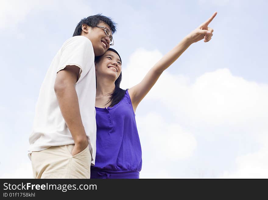 Loving couple in the outdoor