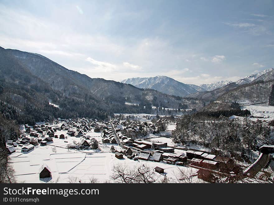 The Shirakawa-go and neighboring Gokayama regions line the Shogawa River Valley in the remote mountains that span from Gifu to Toyama Prefectures. Declared a UNESCO world heritage site in 1995, they are famous for their traditional gassho-zukuri farmhouses, some of which are more than 250 years old. Gassho-zukuri means constructed like hands in prayer, as the farmhouses' steep thatched roofs resemble the hands of Buddhist monks pressed together in prayer. The architectural style developed over many generations and is designed to withstand the large amounts of heavy snow that falls in the region during winter. The roofs, made without nails, provided a large attic space used for cultivating silkworms.