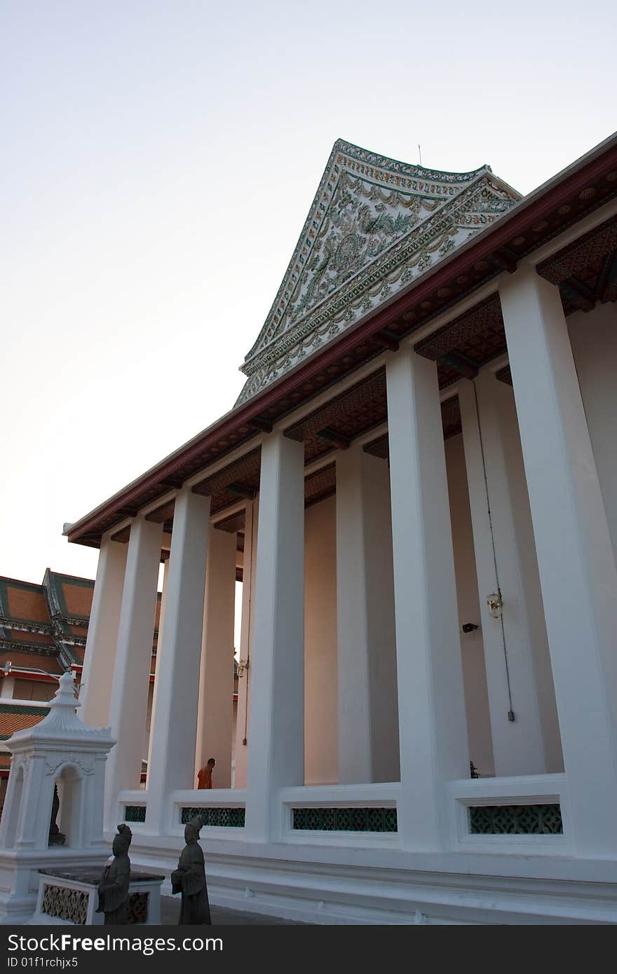 Thai Temple or Wat, is the place that combines Thai Arts and ancient artitectures inside. Also, Thai temple is an attractive place for tourists to visit. I took this picture in Rattanakosin island, Bangkok, Thailand. Thai Temple or Wat, is the place that combines Thai Arts and ancient artitectures inside. Also, Thai temple is an attractive place for tourists to visit. I took this picture in Rattanakosin island, Bangkok, Thailand.