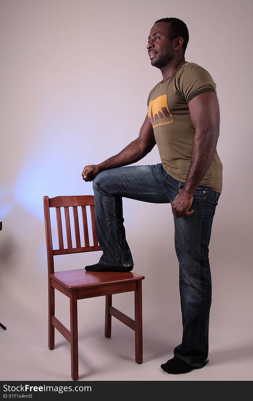 Portrait of a young man in the studio. Portrait of a young man in the studio