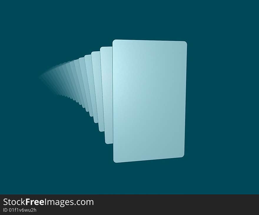 3d image of blank card.