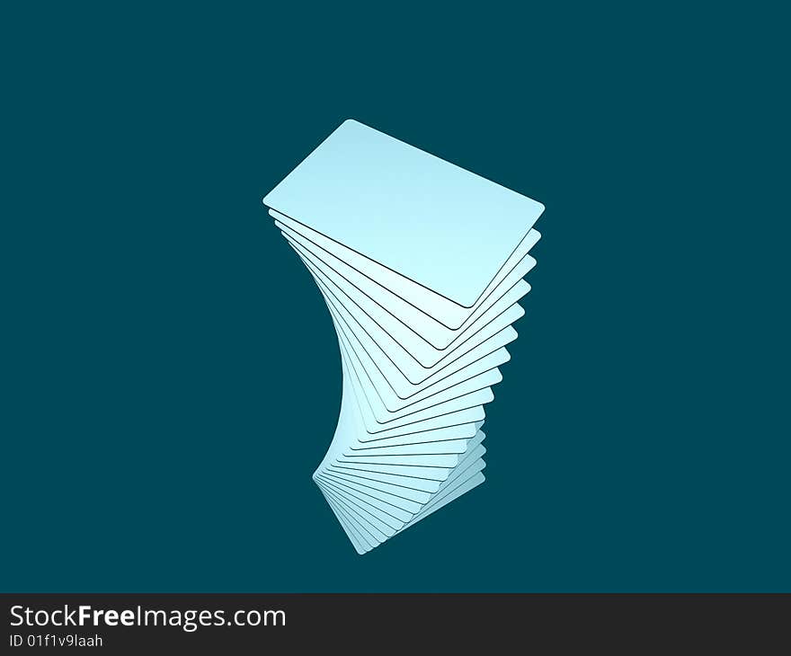 3d image of blank card.