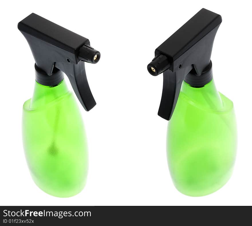 Green spray bottle