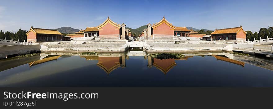 Empress cixi and cian,the qing east tombs,panorama. Empress cixi and cian,the qing east tombs,panorama