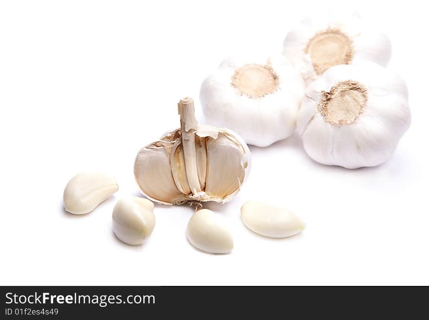 Garlic isolated on white background. Garlic isolated on white background