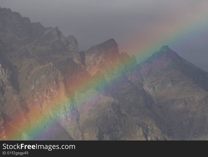 Rainbow flashes across the Remarkable mountains.
Queenstown, New Zealand. Rainbow flashes across the Remarkable mountains.
Queenstown, New Zealand