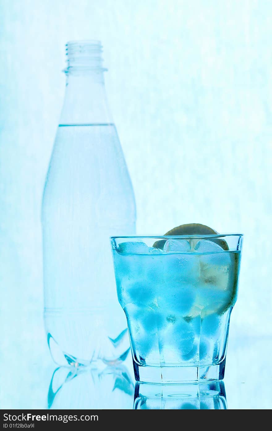 Glass of water with lemon