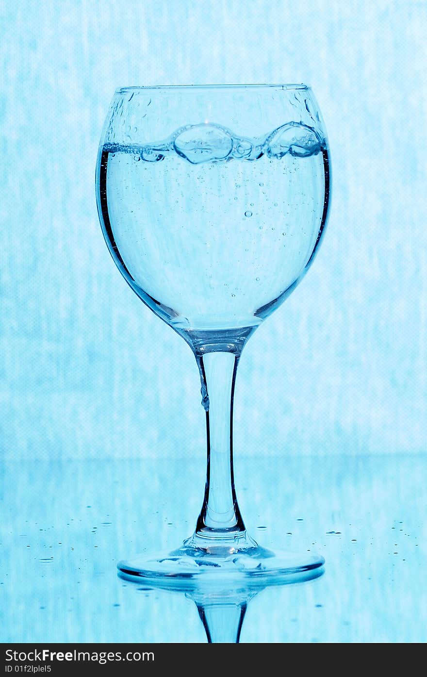 Glass of water on the table