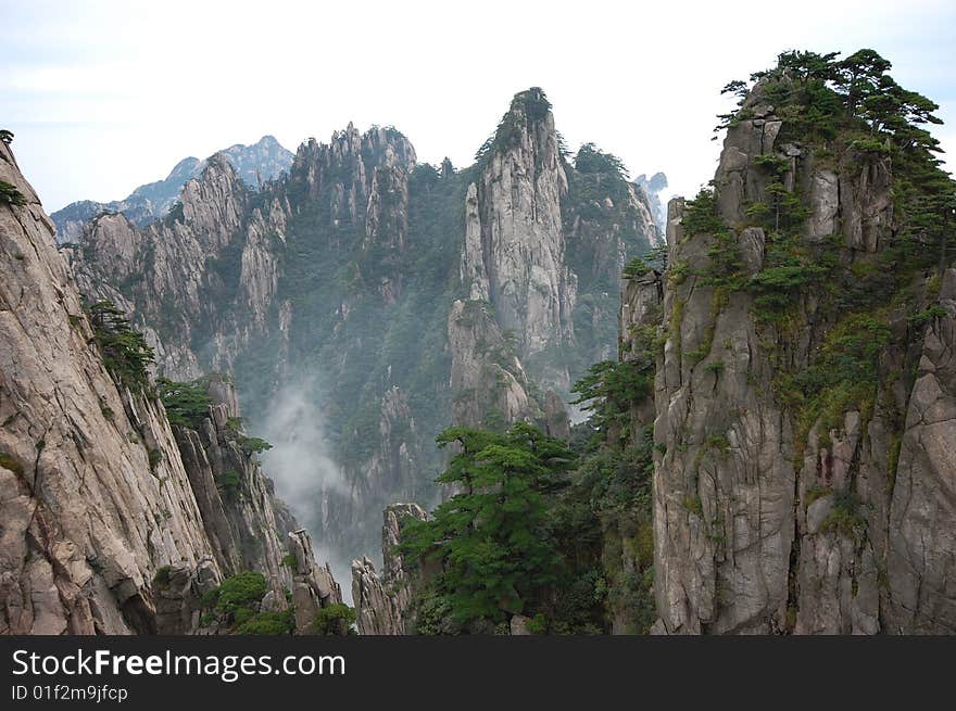 In the Huangshan mountain, China. In the Huangshan mountain, China