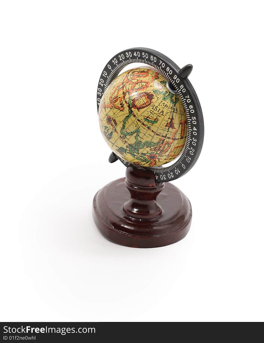 Retro Globe On White