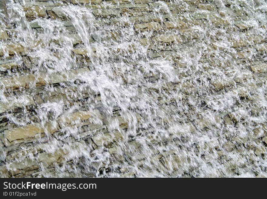 The flow of water above the rock. The flow of water above the rock