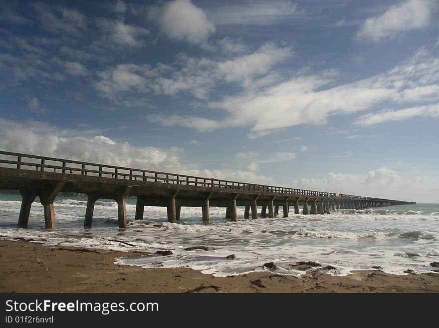 New Zealand's longest pier at Tolaga Bay, stretching until the horizon
East Coast, New Zealand