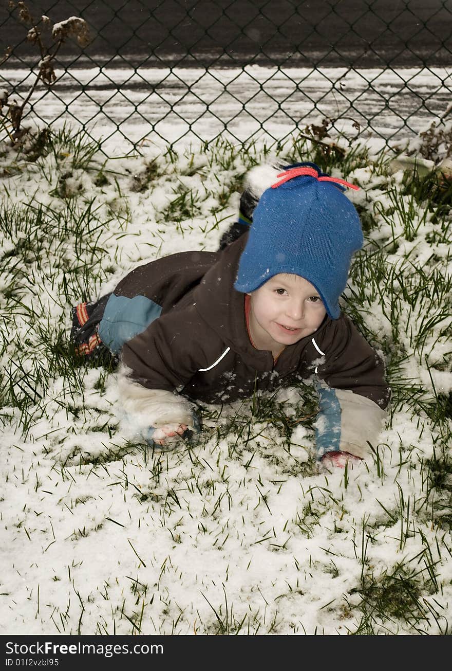 Little Boy In The Snow