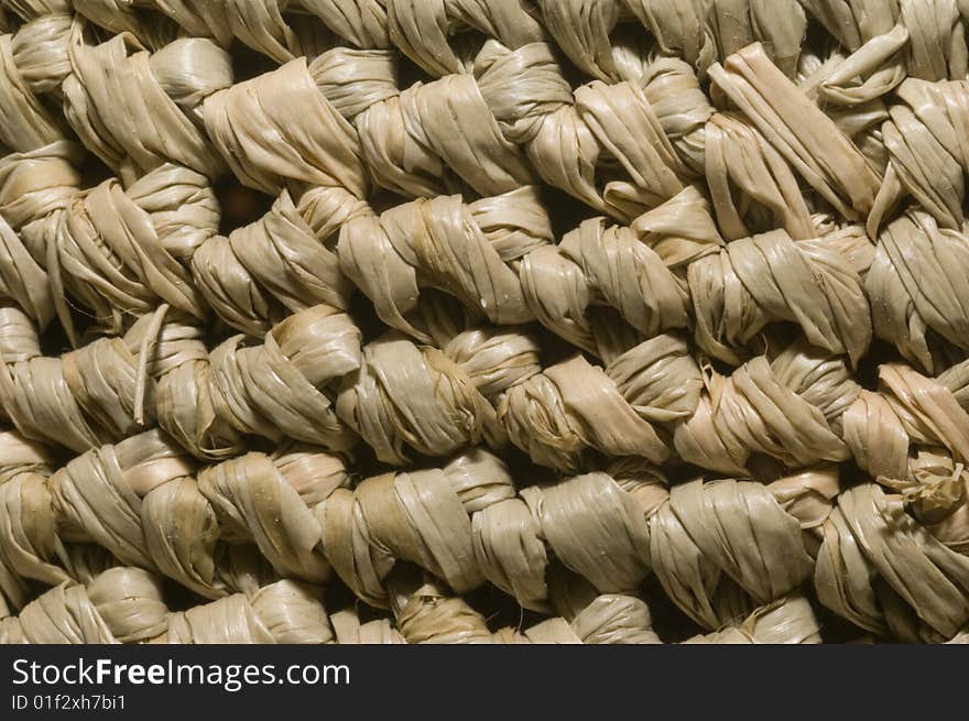 Closeup of a section of a hand woven basket. Closeup of a section of a hand woven basket.