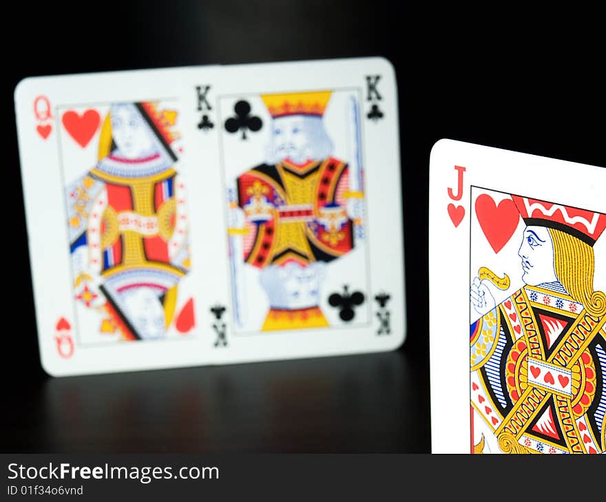 Metaphor about prohibited love shown with the playing cards. Focus on the J. Metaphor about prohibited love shown with the playing cards. Focus on the J.