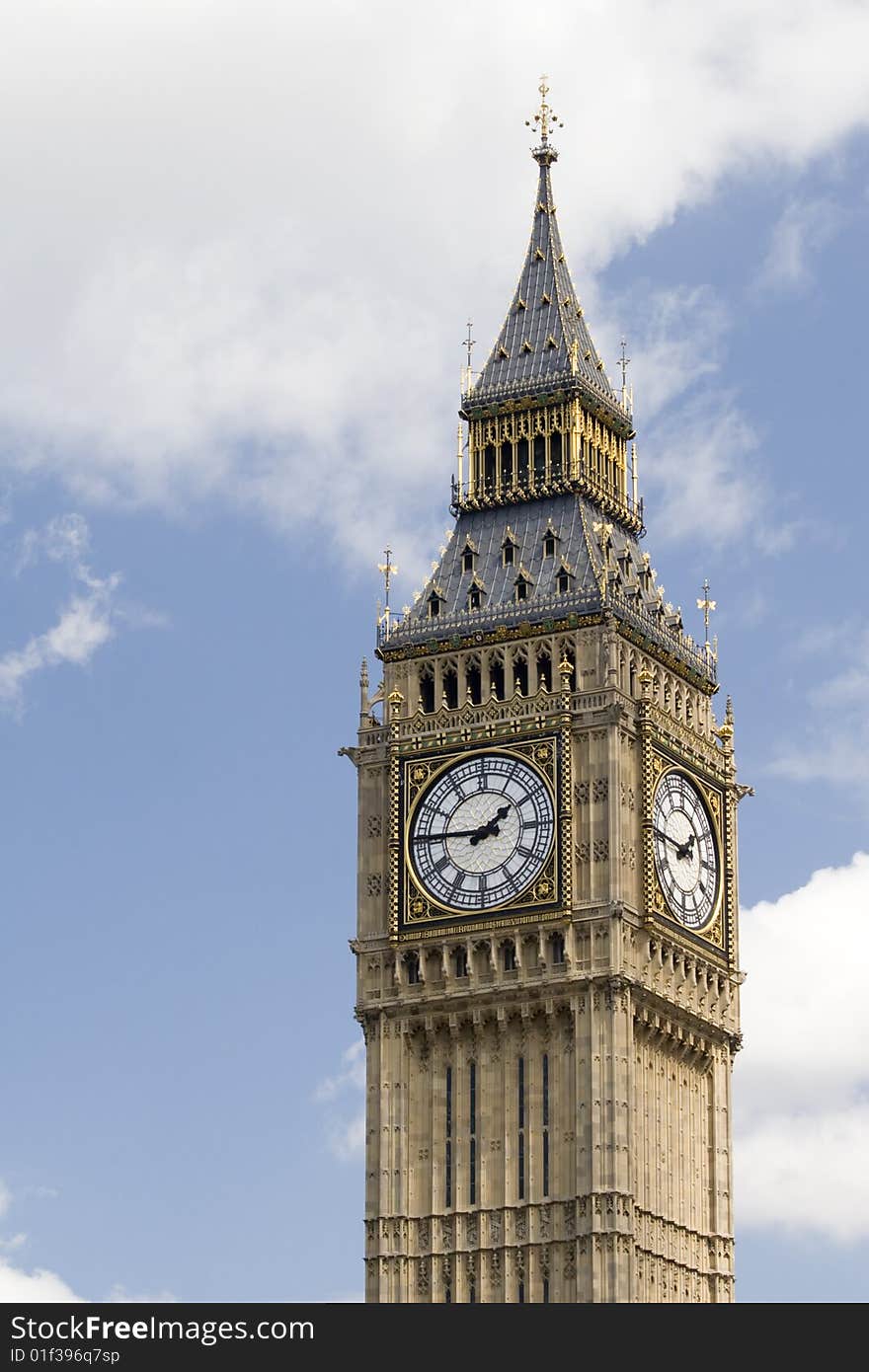 Big Ben at the Houses of Parliament, Westminster Palace, London. Big Ben at the Houses of Parliament, Westminster Palace, London