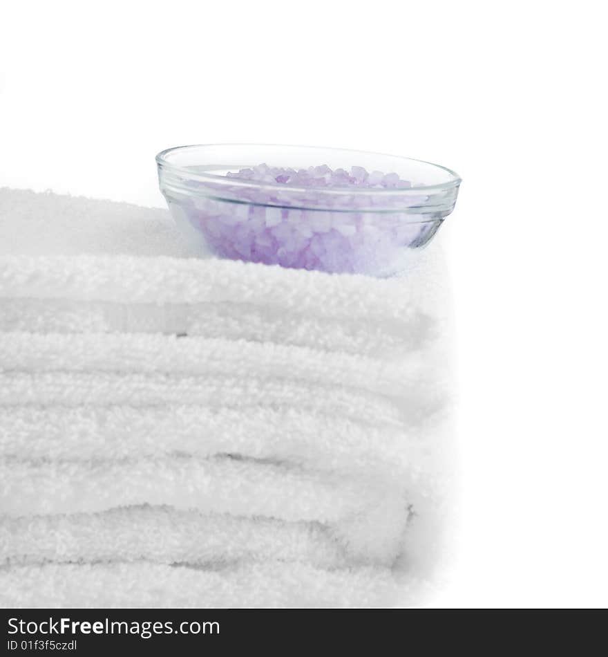 Bed and bath treatment against a white background. Bed and bath treatment against a white background.