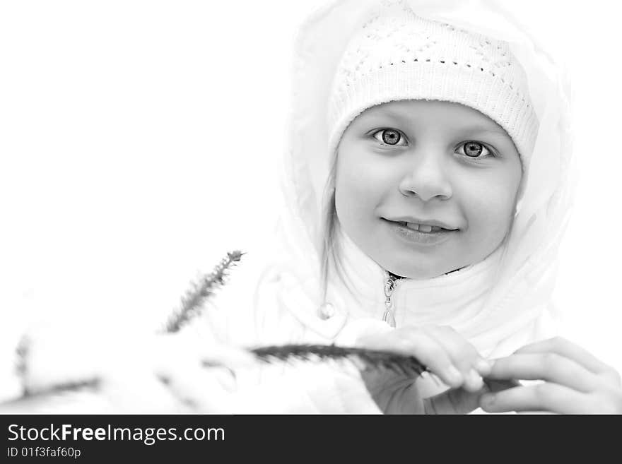 Girl portrait  on  winter   vacation. Girl portrait  on  winter   vacation