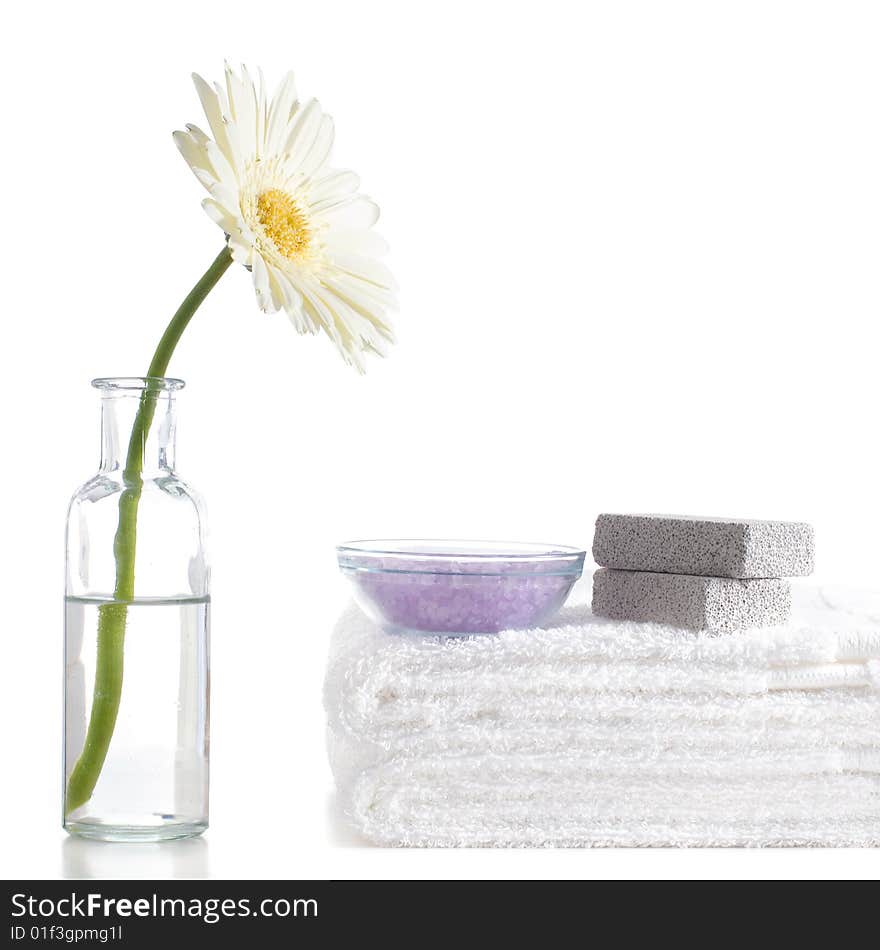 Bath products being displayed on a white background. Bath products being displayed on a white background.