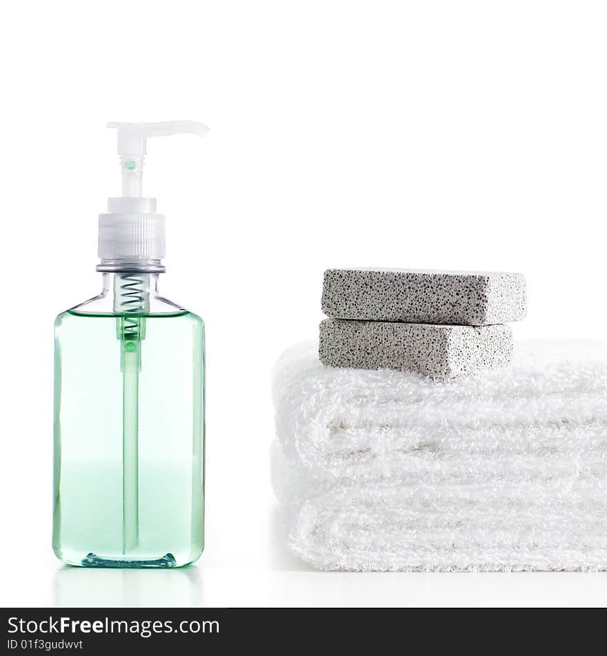 Bath products being displayed against a white background. Bath products being displayed against a white background.