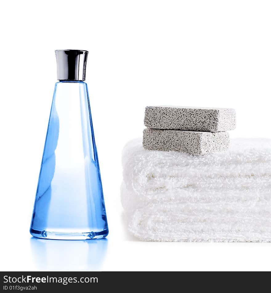 Bath products being displayed against a white background. Bath products being displayed against a white background.