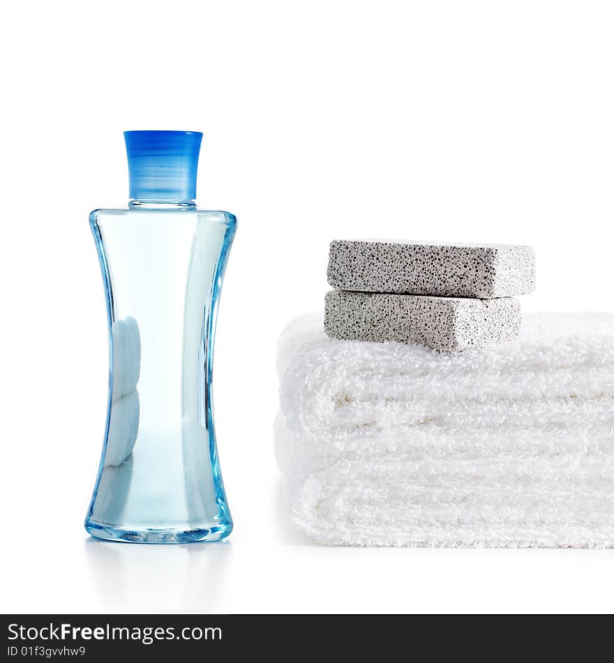 Bath products being displayed against a white background. Bath products being displayed against a white background.