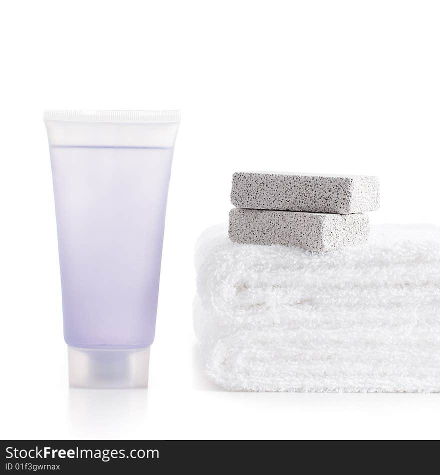 Bath products being displayed against a white background. Bath products being displayed against a white background.