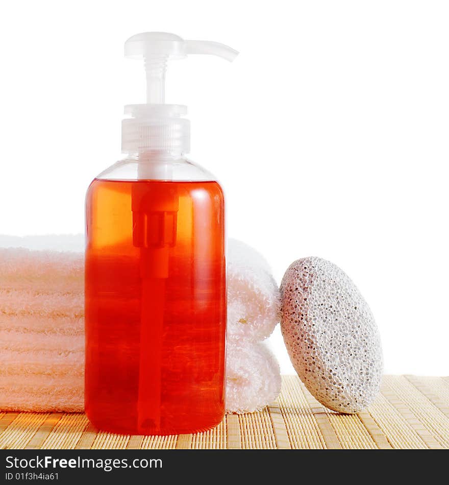 Bath products being displayed against a white background. Bath products being displayed against a white background.