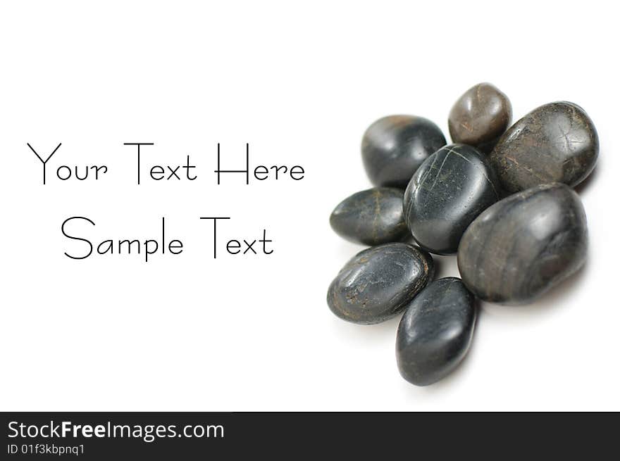 Group of rocks on display on a white background. Group of rocks on display on a white background.