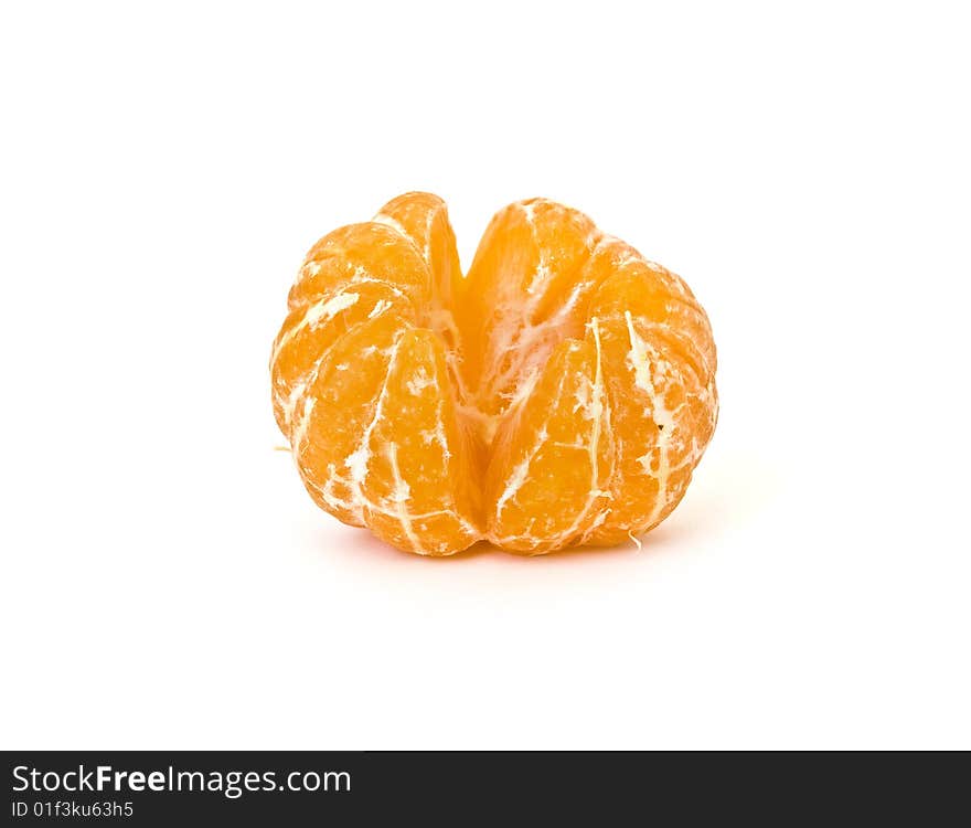 Sweet ripe tangerine on white background. Sweet ripe tangerine on white background