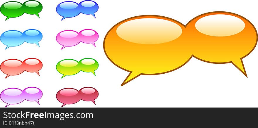 A Collection of Vector Based Speech Bubbles