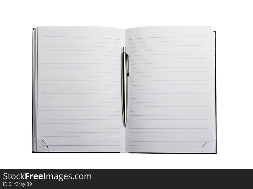 Diary planer isolated on white background