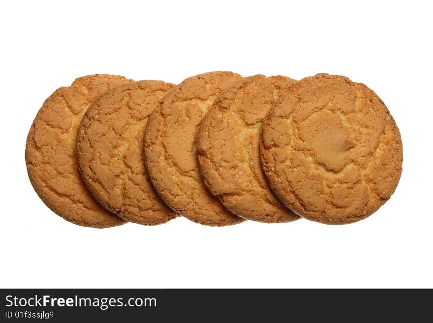 Sweet cookies isolated on a white