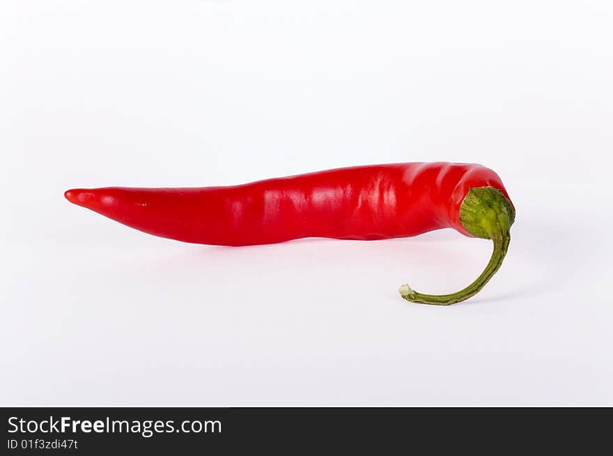 Red chili pepper isolated on white. Red chili pepper isolated on white