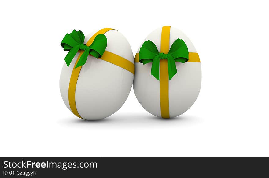 Gift white eggs decorative