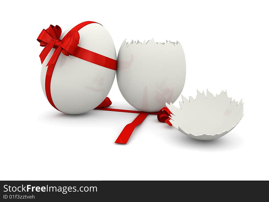 Gift white eggs decorative