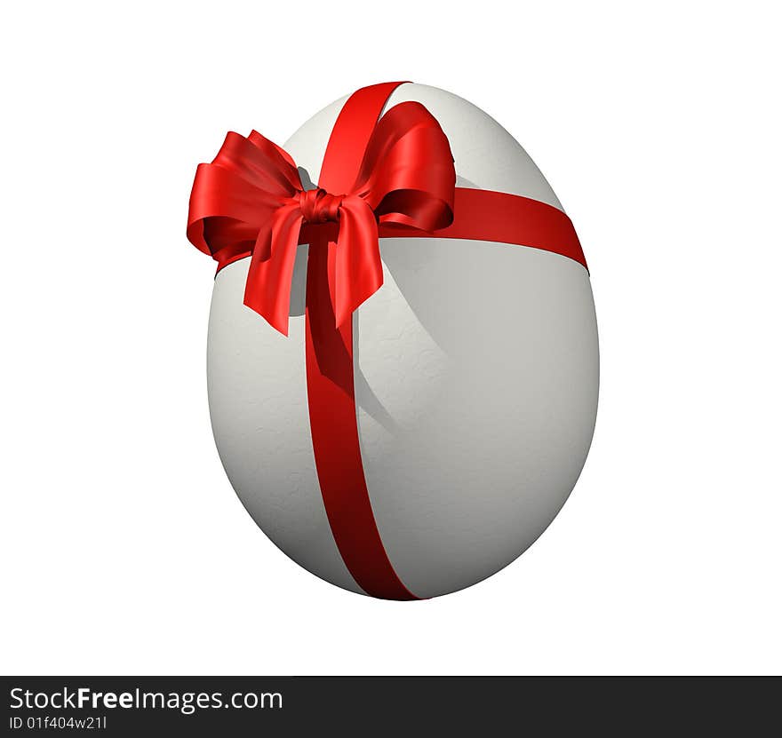 Gift White eggs decorative on white background