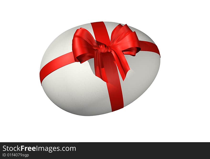 Gift White eggs decorative on white background