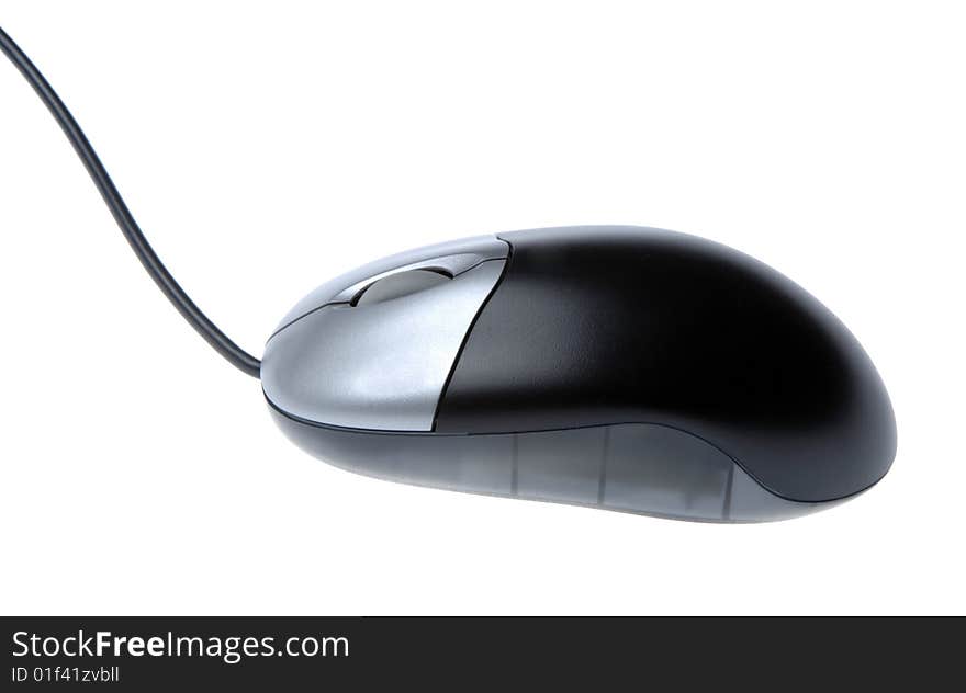 Black and grey computer mouse