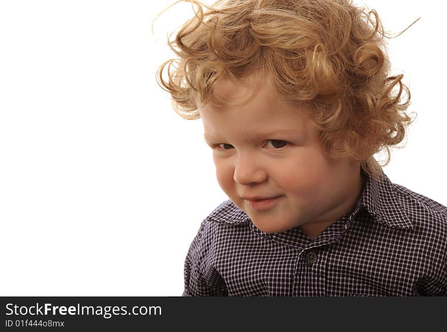 Very Cute Image of a Young Boy Isolated. Very Cute Image of a Young Boy Isolated