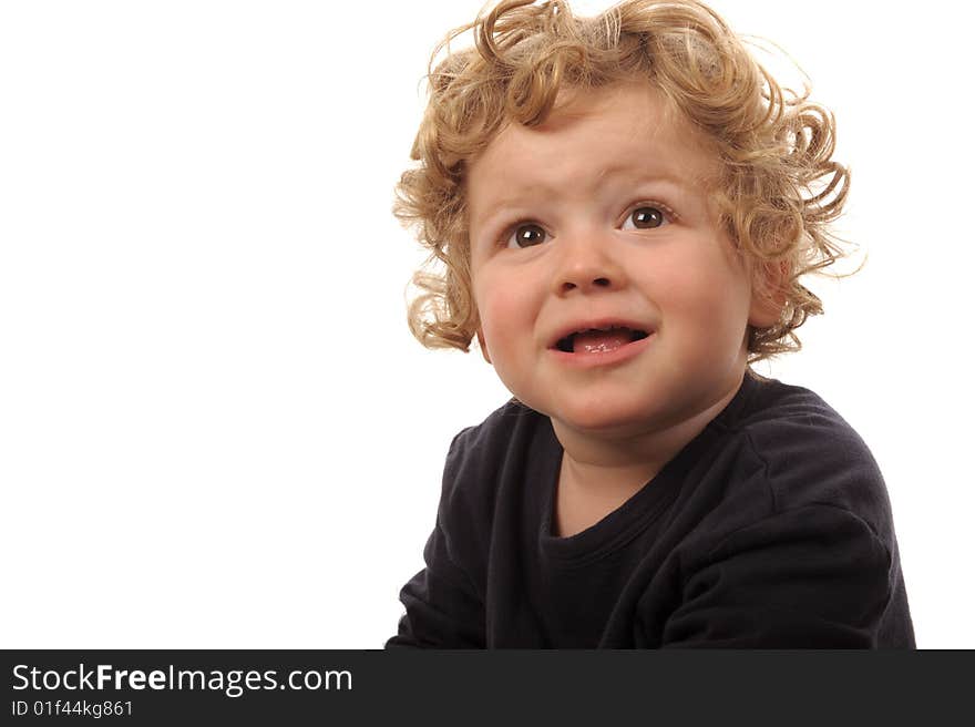 Very Cute Image of a Little Boy Isolated