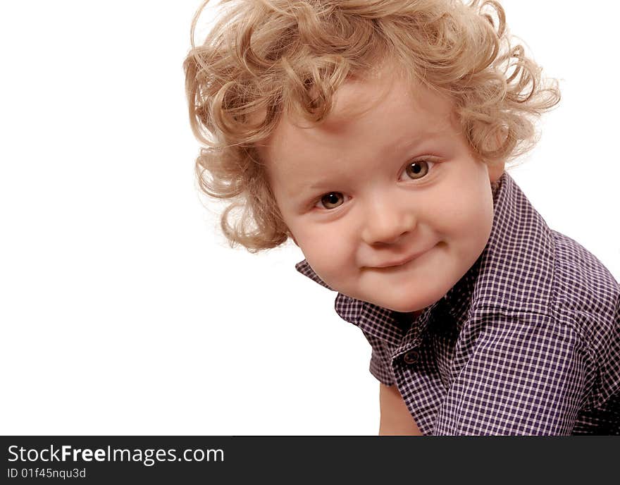 Very Cute Portrait of a Little Boy isolated