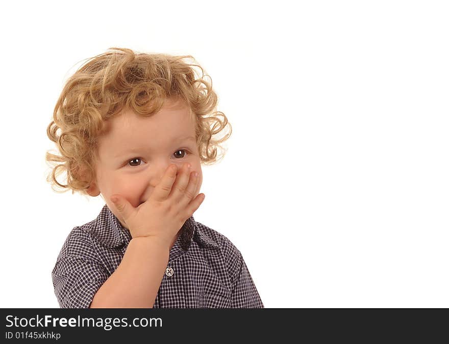 Cute Image of a young Boy Isolated. Cute Image of a young Boy Isolated