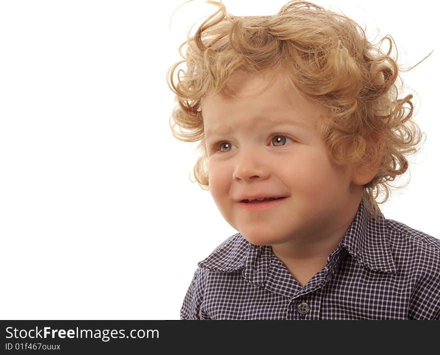 Cute Image of a Young Boy Isolated. Cute Image of a Young Boy Isolated