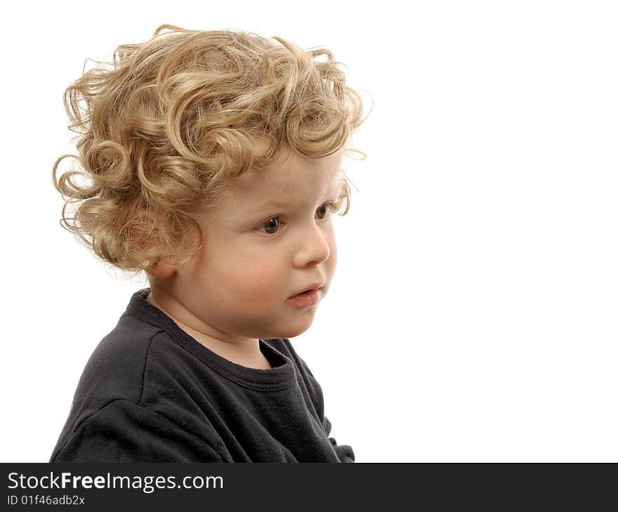 Very Cute Image of a Little Boy Isolated