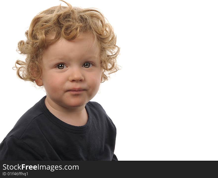 Very Cute Image of a Little Boy isolated