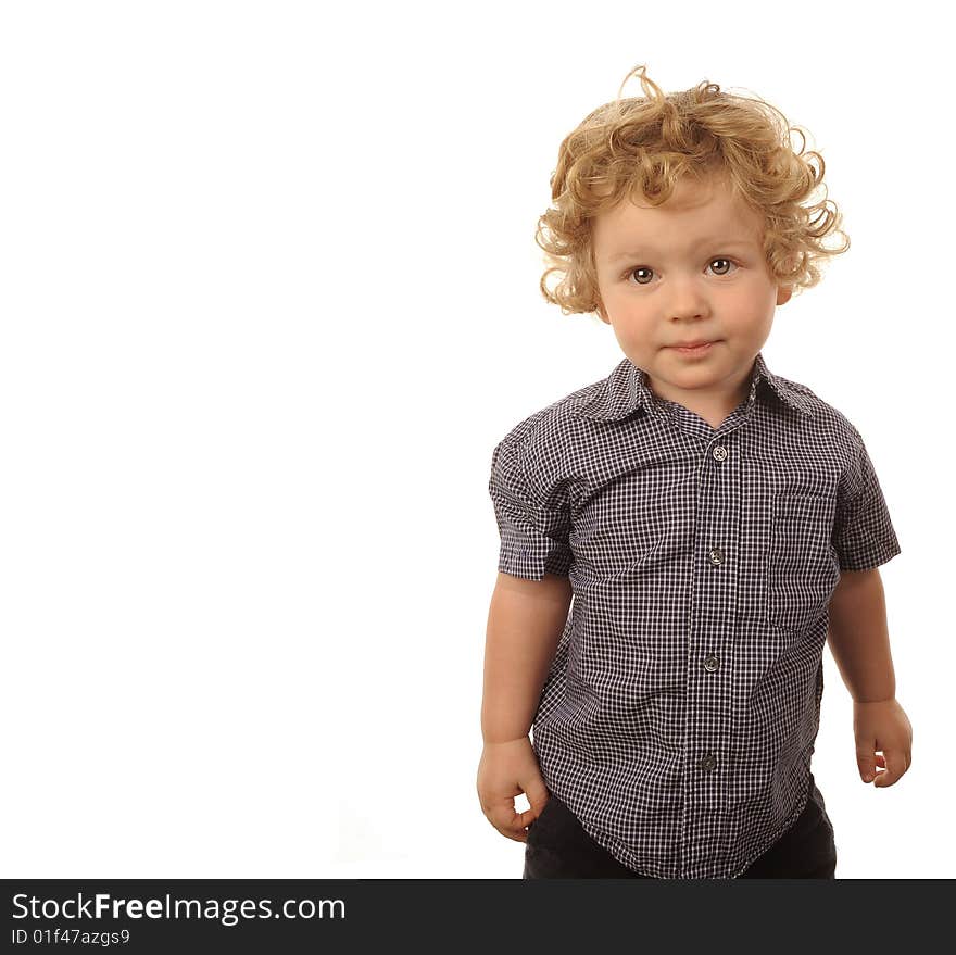 Cute Image of a Young Boy isolated. Cute Image of a Young Boy isolated