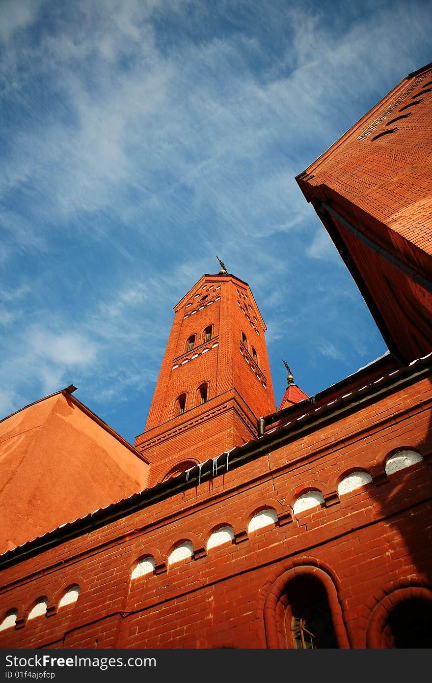 Roman Catholic Church.Blue sky