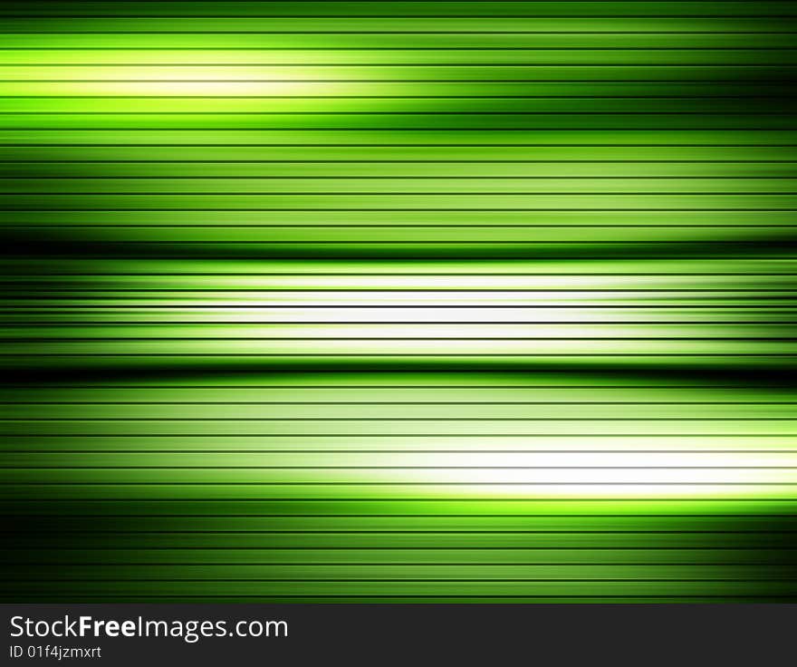 Green lines with bright effects. Abstract illustration. Green lines with bright effects. Abstract illustration